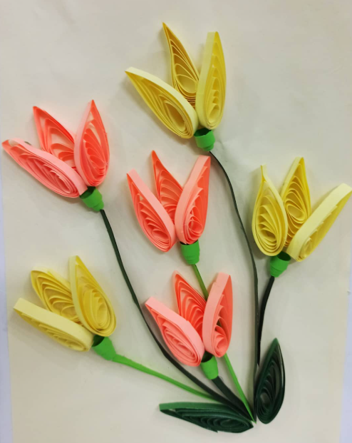 Yellow quill art
